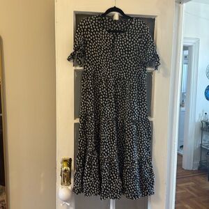 Madewell floral flounce dress